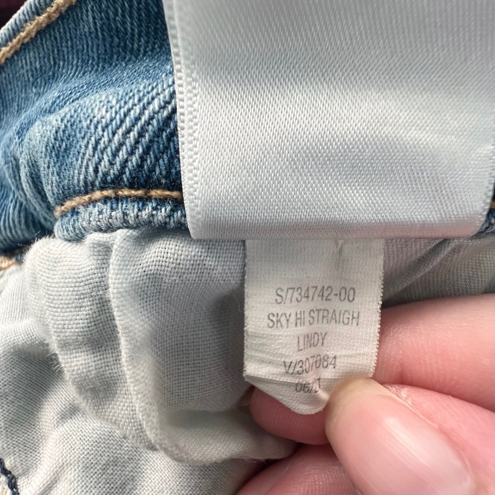 Old Navy Jeans Extra High Rise Sky Hi Straight Secret Slim Pockets Size 26 - Picture 8 of 12